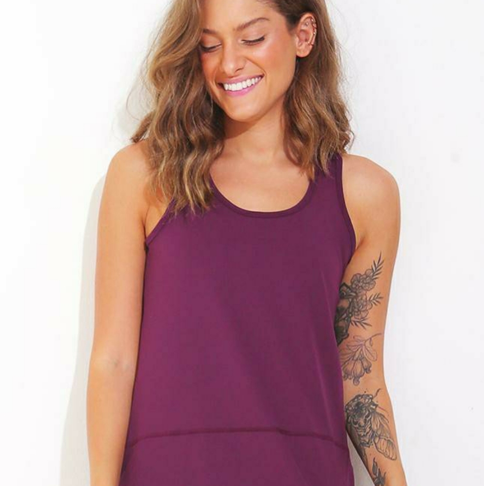 Dona Jo Day Glow Tank In Fuschia